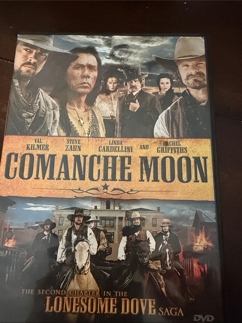 Comanche Moon DVD - Western Movie Cover (Black, Tan, Brown)